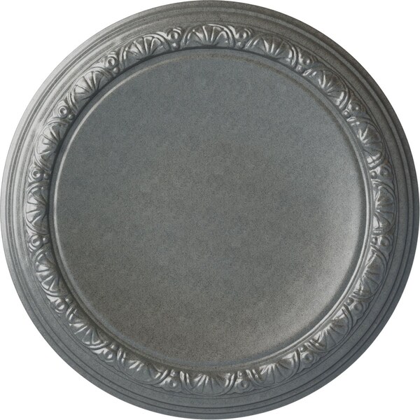 Ekena Millwork Carlsbad Ceiling Medallion (Fits Canopies up to 14 1/4"), Hand-Painted Platinum, 19 1/2"OD x 1 3/4"P CM19CAPLS - main